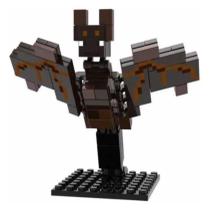 Boneco Minifigure Blocos De Montar Morcego Minecraft