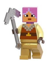 Boneco Minifigure Blocos De Montar Player Purple Minecraft