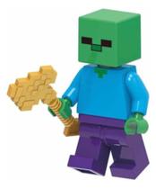 Boneco Minifigure Blocos De Montar Zumbi Minecraft - Mega Block Toys
