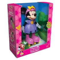 Boneco minnie patinadora 24cm disney elka