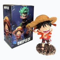 Boneco Monkey D. Luffy 14cm na base One Piece Action Figure