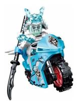Boneco Moto Blocos De Montar Ninja Go Samurai Gelo Ninjago