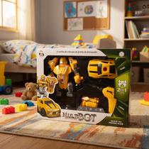 Boneco Multibot Truck Transform 2em1 Robô E Caminhão Amarelo