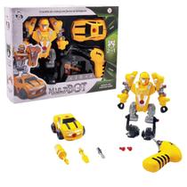 Boneco Multibot Truck Transform 2em1 Robô e Caminhão Amarelo