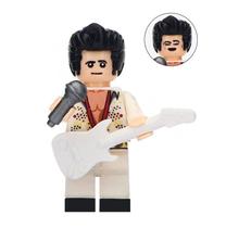 Boneco musica cantor pop rock bloco de montar modelo:elvis