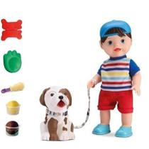 Boneco My Little Colection My Pet Com Cachorro E Acessórios