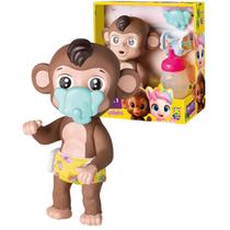 Boneco My Pet Cuidados Macaco Faz Xixi com Mamadeira Chupeta Divertoys Boneco My Pet Cuidados Macaco Faz Xixi com Mamadeira Chupeta Divertoys