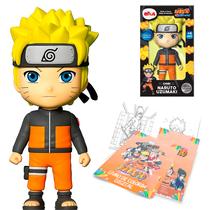 Boneco Naruto Uzumaki Chibi Figuras de Ação Colecionavel 14cm e Revista de Colorir Presente Dia das Crianças Boneco Naruto Uzumaki Chibi Figuras de Ação Colecionavel 14cm e Revista de Colorir Presente Dia das Crianças