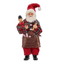 Boneco Natal Decorativo Papai Noel Marceneiro Natalino 27cm - Gici Christmas