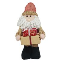 Boneco Natal Papai Noel Com Presente Natalino 28cm