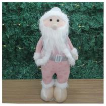 Boneco Natal Papai Noel Rosa Natalino 42cm - Gici Christmas