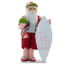 Boneco Natal Papai Noel Surfista Natalino 80cm