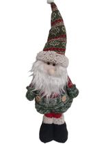 Boneco Natalino com a Perna Extensível 45cm Verde e Vermelho Personagem:Papai Noel Boneco Natalino com a Perna Extensível 45cm Verde e Vermelho Personagem:Papai Noel