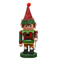 Boneco Natalino Duende Ajudante Papai Noel em Madeira 25cm