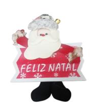Boneco natalino placa feliz natal