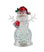 Boneco Neve Papai Noel Luzes 22.5cm Enfeite Natalino