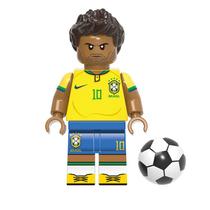 Boneco neymar jr jogador futebol brasil copa do mundo fifa bloco de montar
