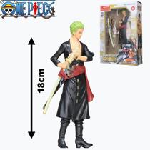 Boneco One Piece - Roronoa Zoro Preto - Action Figure 18cm Boneco One Piece - Roronoa Zoro Preto - Action Figure 18cm