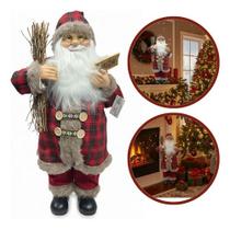 Boneco Papai Noel 60x30cm Welcome Xadrez Sino Verde 000 Boneco Papai Noel 60x30cm Welcome Xadrez Sino Verde 000
