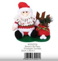 Boneco Papai Noel com saco de Presentes 28cm - Wincy