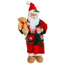 Boneco Papai Noel de Pijama em Pé 45cm Enfeite Natalino Boneco Papai Noel de Pijama em Pé 45cm Enfeite Natalino