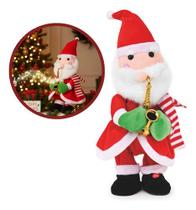 Boneco Papai Noel Musical Dançante 35cm Decoração Natal Vermelho Boneco Papai Noel Musical Dançante 35cm Decoração Natal Vermelho