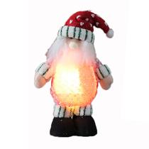 Boneco Papai Noel Natal Decoração Acende A Barriga Led Luz