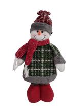 Boneco Papai Noel ou Boneco de Neve 41cm em Pé Xadrez