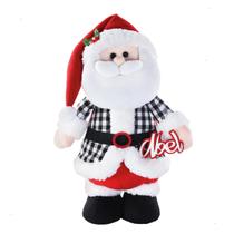 Boneco papai noel pelúcia 39cm enfeite decorativo de natal em pé com placa noel Boneco papai noel pelúcia 39cm enfeite decorativo de natal em pé com placa noel