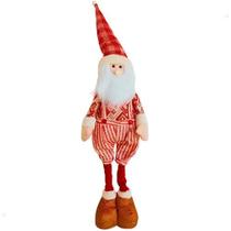Boneco Papai Noel Retrátil Enfeite de Natal 100cm / 45cm Boneco Papai Noel Retrátil Enfeite de Natal 100cm / 45cm