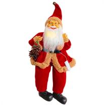 Boneco Papai Noel Sentado com Barba Iluminada 40cm Decoração Natalina