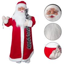 Boneco Papai Noel Tradicional com Cajado e Saco - 100cm Boneco Papai Noel Tradicional com Cajado e Saco - 100cm