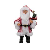 Boneco Papai Noel Vermelho e Branco 20cm Magizi