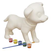 Boneco Para Colorir Cachorro De Vinil Divertido Em Branco