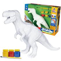 Boneco Para Pintar Dino Painter Pintura Com 3 Tintas - Mister Brinque Boneco Para Pintar Dino Painter Pintura Com 3 Tintas - Mister Brinque