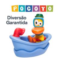 Boneco Pato Pocoyo em Vinil com Barquinho Monta e Encaixa Brinquedo Infantil Seguro e Divertido by BSMIX