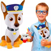 Boneco Patrulha Canina Chase Para Colorir E Pintar Didático