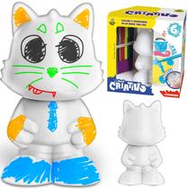 Boneco Pedagogico Em Vinil Macio Personagem Charlie Para Colorir Com Canetinha - Samba Toys