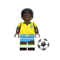 Boneco pelé jogador futebol brasil copa do mundo fifa bloco de montar