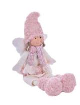 Boneco pelucia natalino querubim rose sentado 36cm (9012001)
