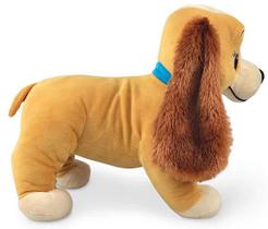 Boneco Pelúcia Original Disney Dama e Vagabundo -Dama