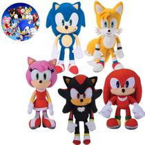 Boneco Pelúcia Sonic Grande Importado Material Antialérgico Envio Imediato Amy Knuckles Tails Shadow