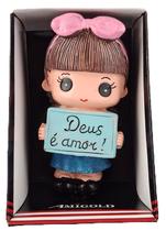 Boneco Plaquinha Resina Menino e Menina Boneco Plaquinha Resina Menino e Menina