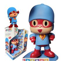 Boneco Pocoyo De Vinil Super Herói 20cm - Cardoso 3081