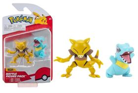 Boneco Pokémon Abra e Totodile Battle Figure Pack Wicked Cool Toys Sunny