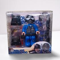 Boneco Policia Swat Monta e Desmonta Brinquedo Criança