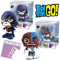Boneco Pop Teen Titans Go Ravena e Cyborg Coleção Fandom Box - Lider Brinquedos