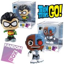 Boneco Pop Teen Titans Go Robin e Cyborg Coleção Fandom Box