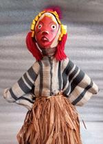 Boneco Povo Dan - Vermelho - Costa do Marfim- Africa