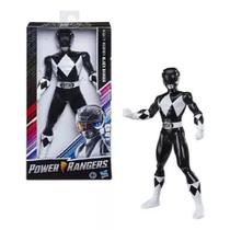 Boneco power ranger mighty morphin preto 24cm hasbro